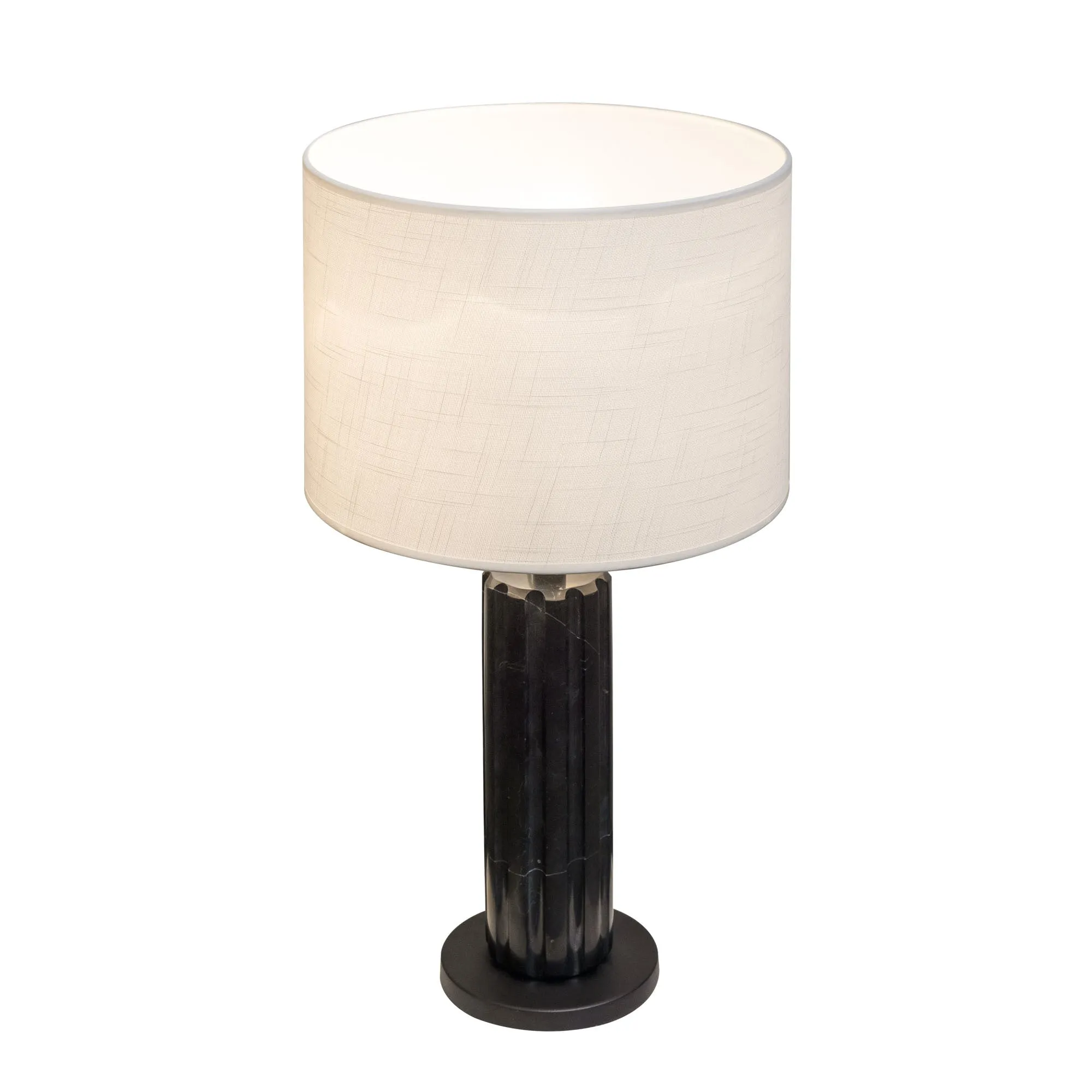 Sentu 394T01MBBM 1-Light Marble Table Lamp - Matte Black