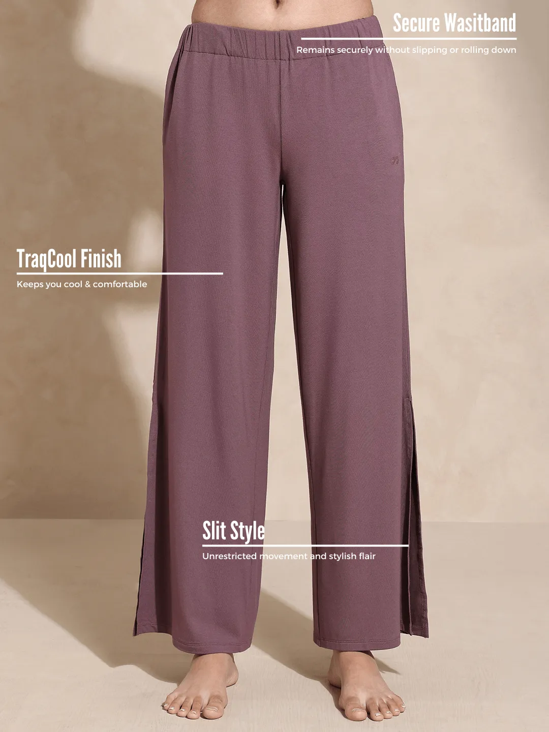 Serene Yoga Pants with Slit Mulberry