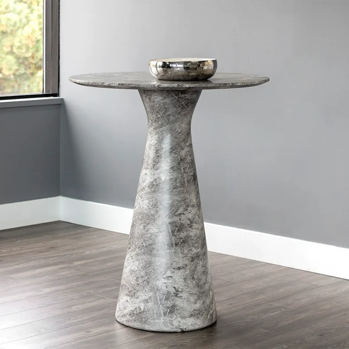 Shelburne Marble Look Bar Table by Sunpan Gray