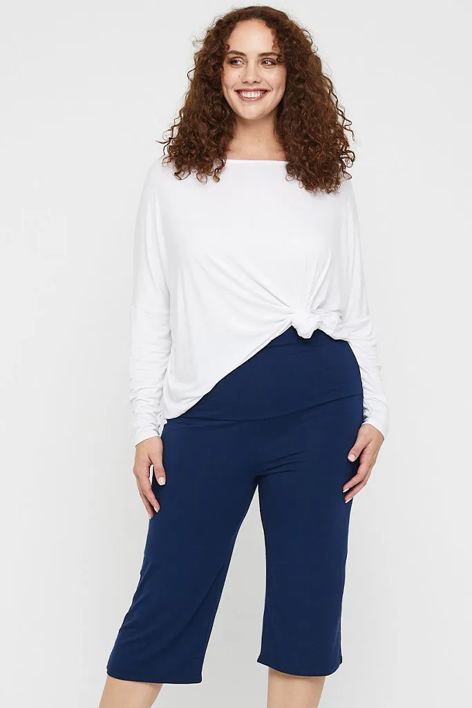 Softline Crop Pants - Navy