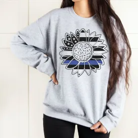 Sunflower Thin Blue Line Unisex Sweatshirt