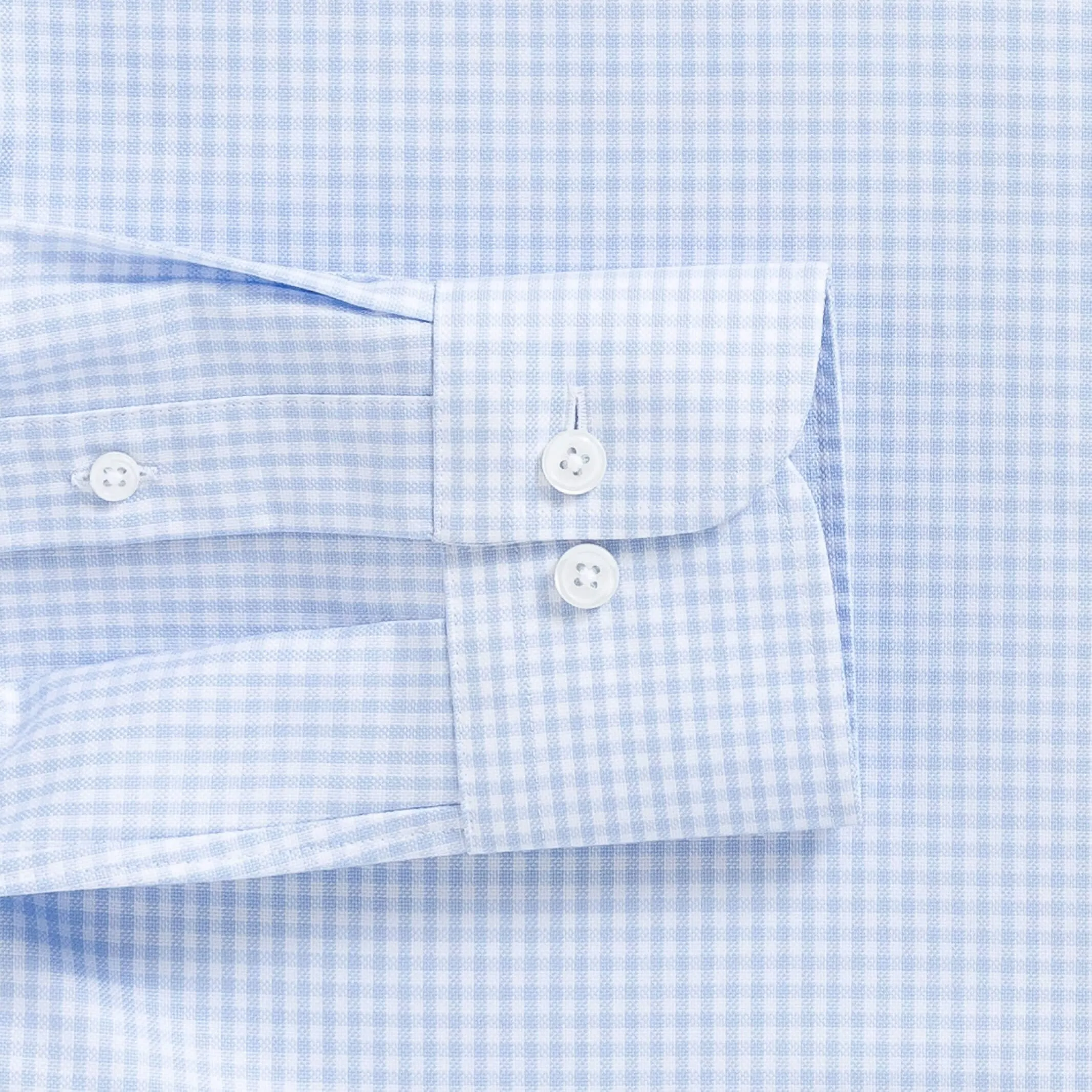 The Light Blue Geller Check Custom Shirt