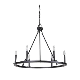 Urbina 6 Light Chandelier - Black