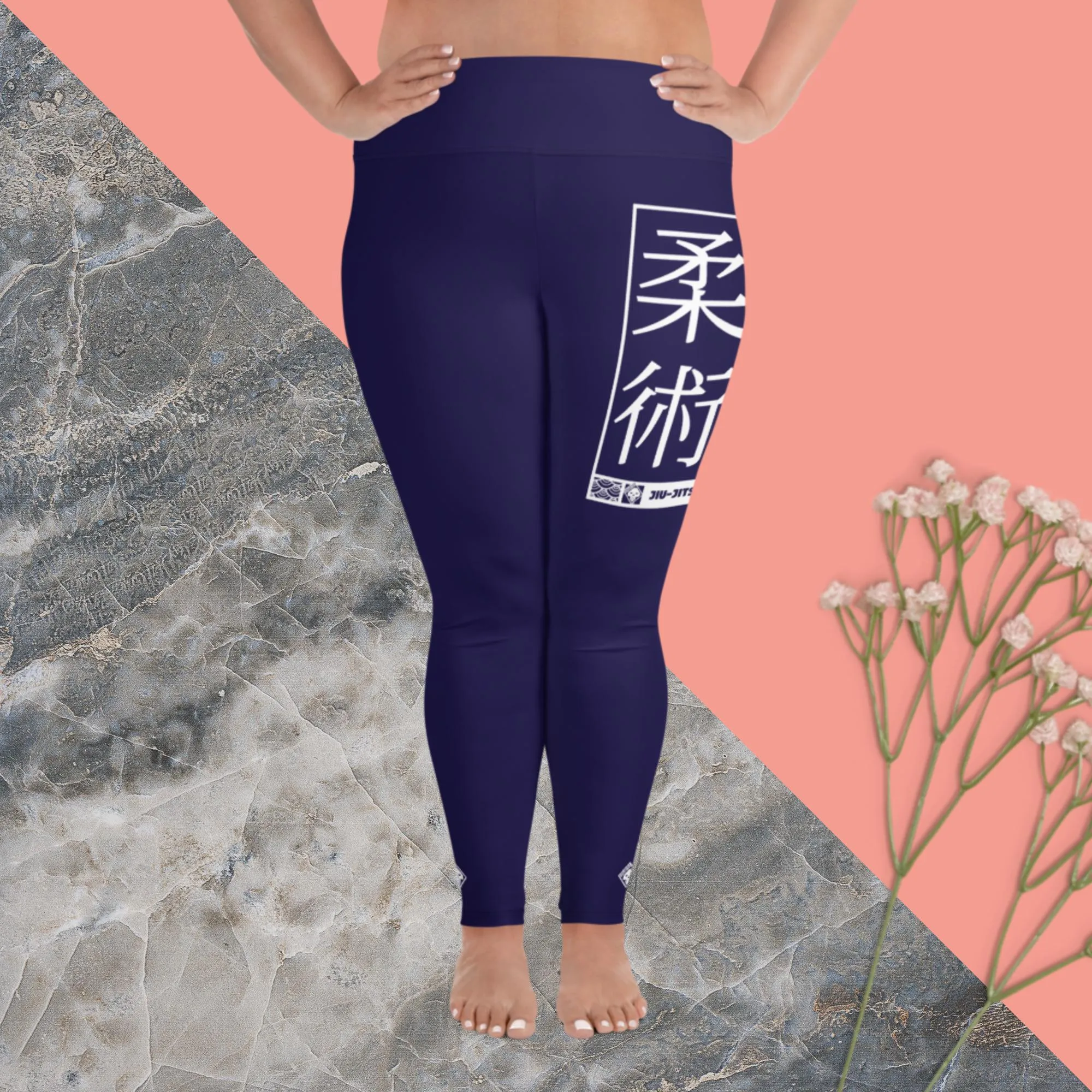 Women's Plus Size Yoga Pants Workout Leggings For Jiu Jitsu 002 - Midnight Blue