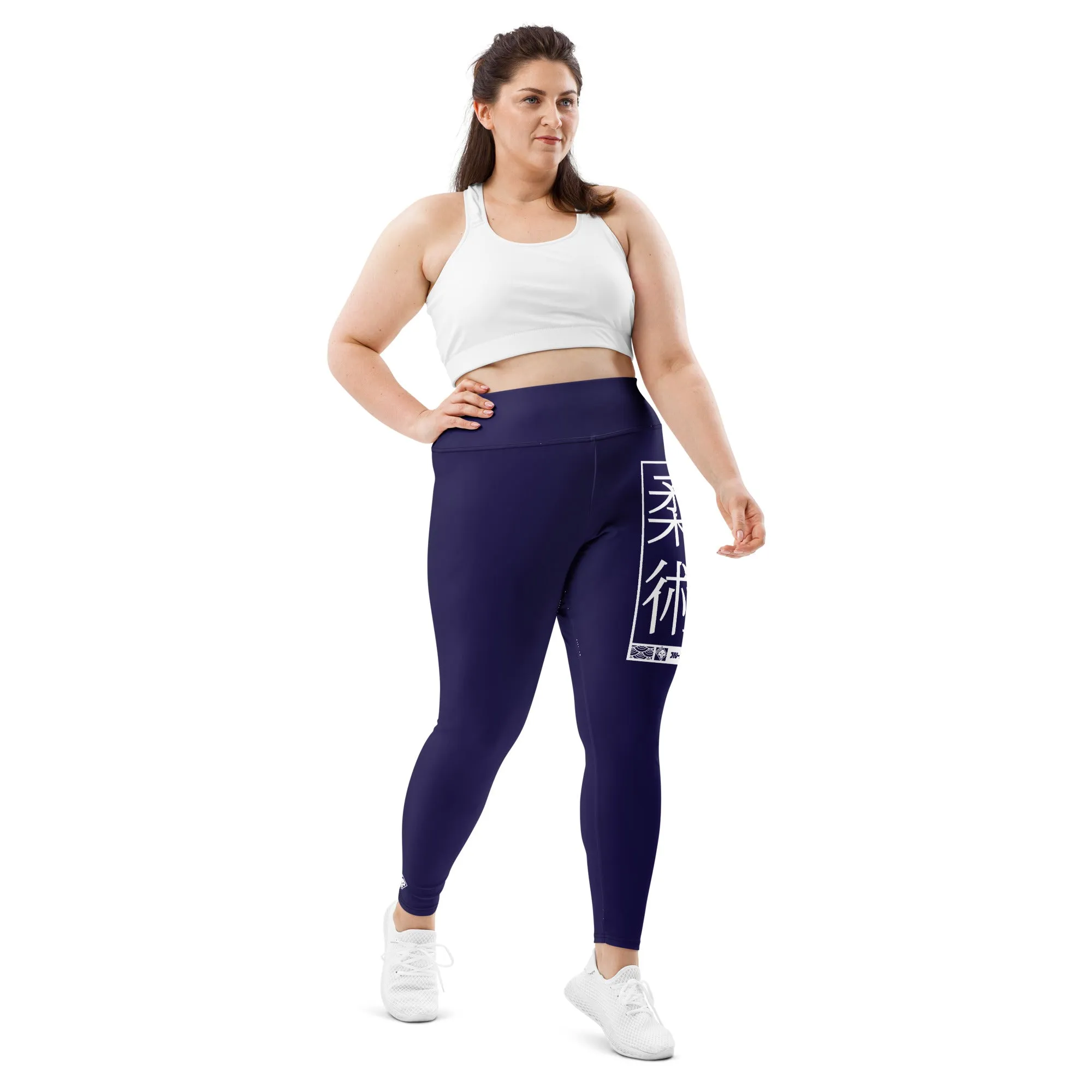 Women's Plus Size Yoga Pants Workout Leggings For Jiu Jitsu 002 - Midnight Blue