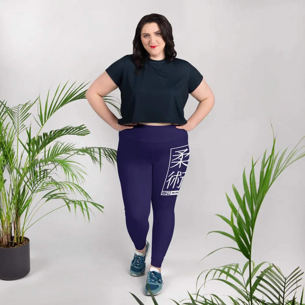 Women's Plus Size Yoga Pants Workout Leggings For Jiu Jitsu 002 - Midnight Blue