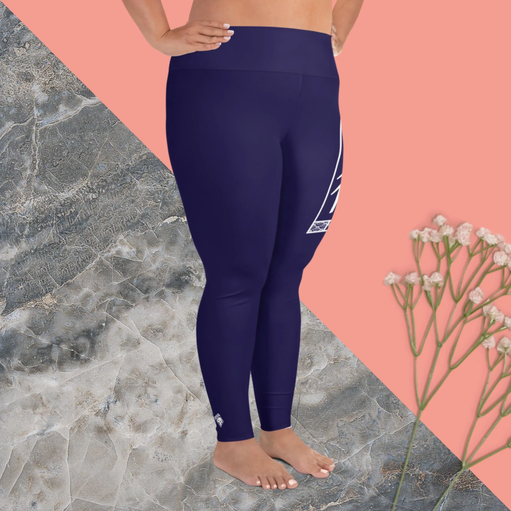 Women's Plus Size Yoga Pants Workout Leggings For Jiu Jitsu 002 - Midnight Blue