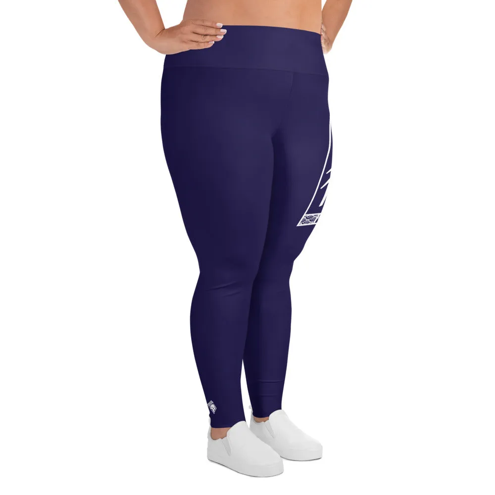 Women's Plus Size Yoga Pants Workout Leggings For Jiu Jitsu 002 - Midnight Blue