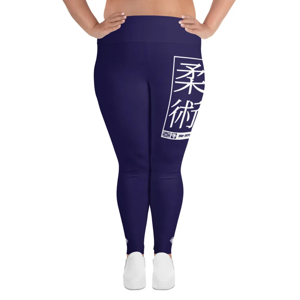 Women's Plus Size Yoga Pants Workout Leggings For Jiu Jitsu 002 - Midnight Blue