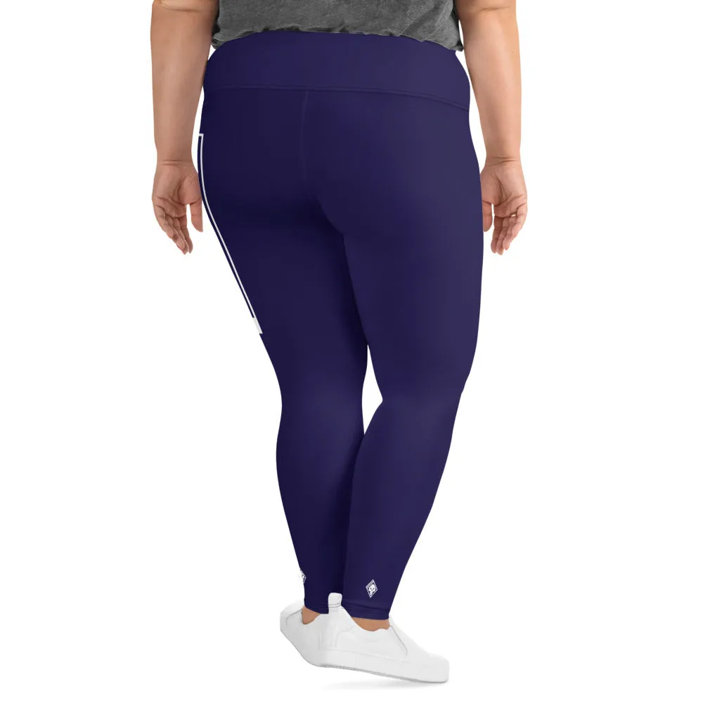 Women's Plus Size Yoga Pants Workout Leggings For Jiu Jitsu 002 - Midnight Blue