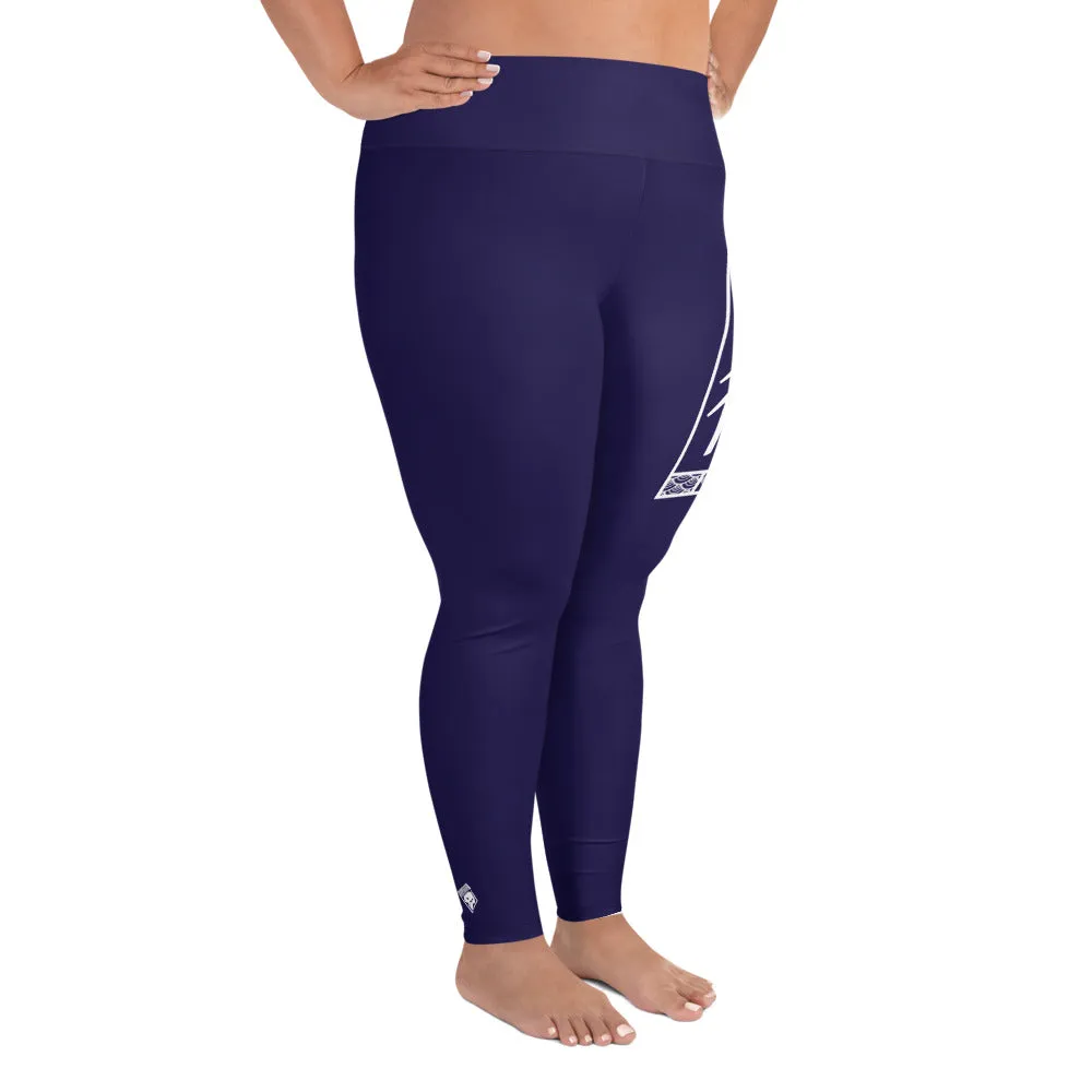 Women's Plus Size Yoga Pants Workout Leggings For Jiu Jitsu 002 - Midnight Blue