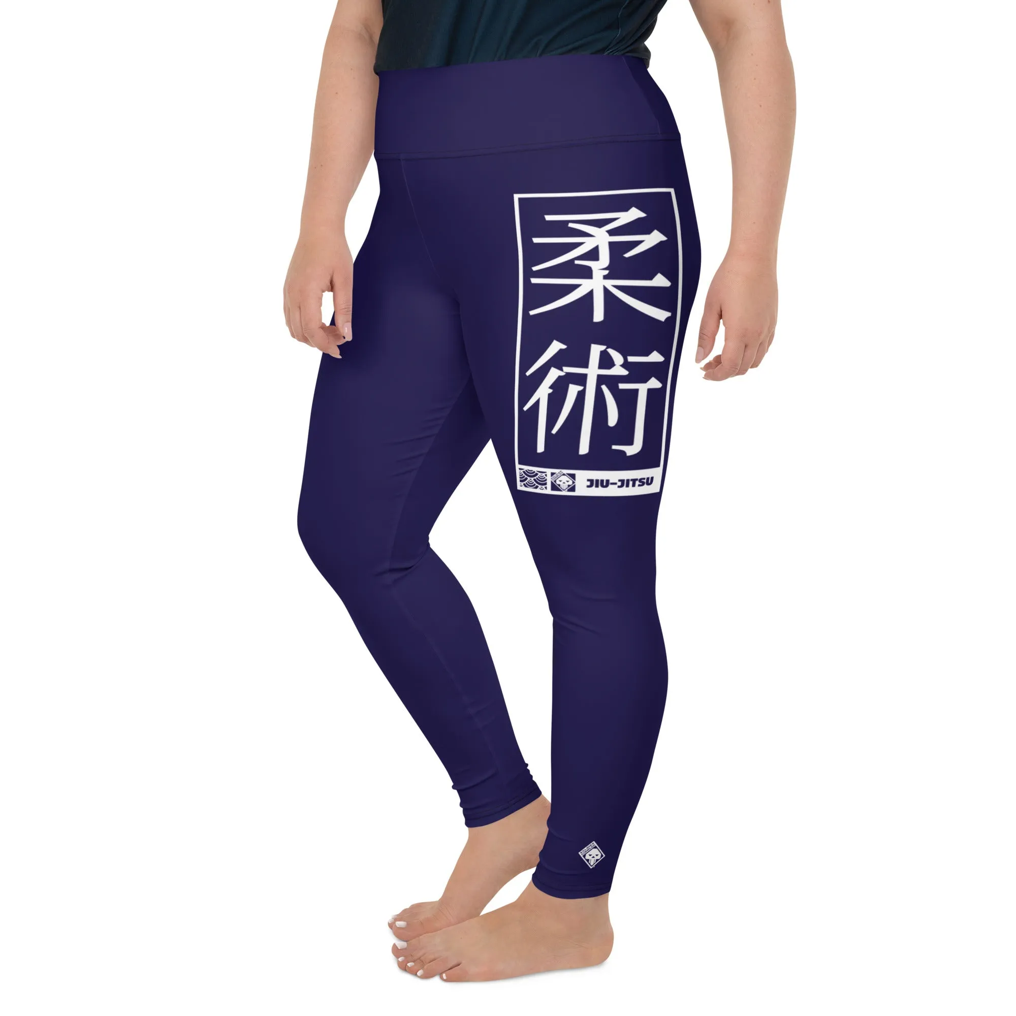 Women's Plus Size Yoga Pants Workout Leggings For Jiu Jitsu 002 - Midnight Blue