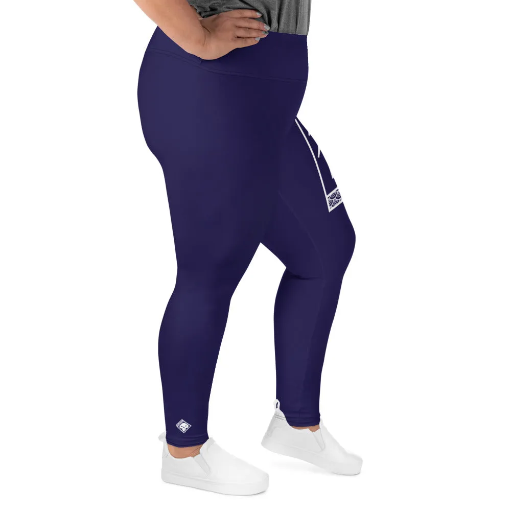 Women's Plus Size Yoga Pants Workout Leggings For Jiu Jitsu 002 - Midnight Blue