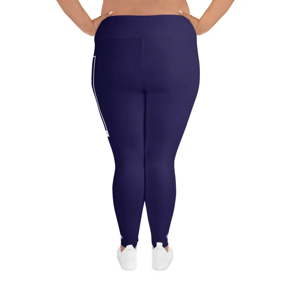 Women's Plus Size Yoga Pants Workout Leggings For Jiu Jitsu 002 - Midnight Blue