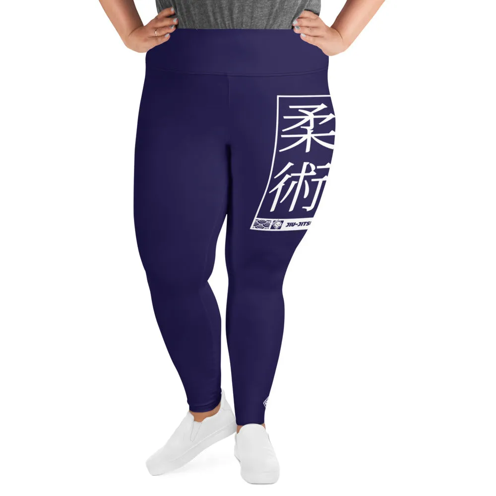 Women's Plus Size Yoga Pants Workout Leggings For Jiu Jitsu 002 - Midnight Blue