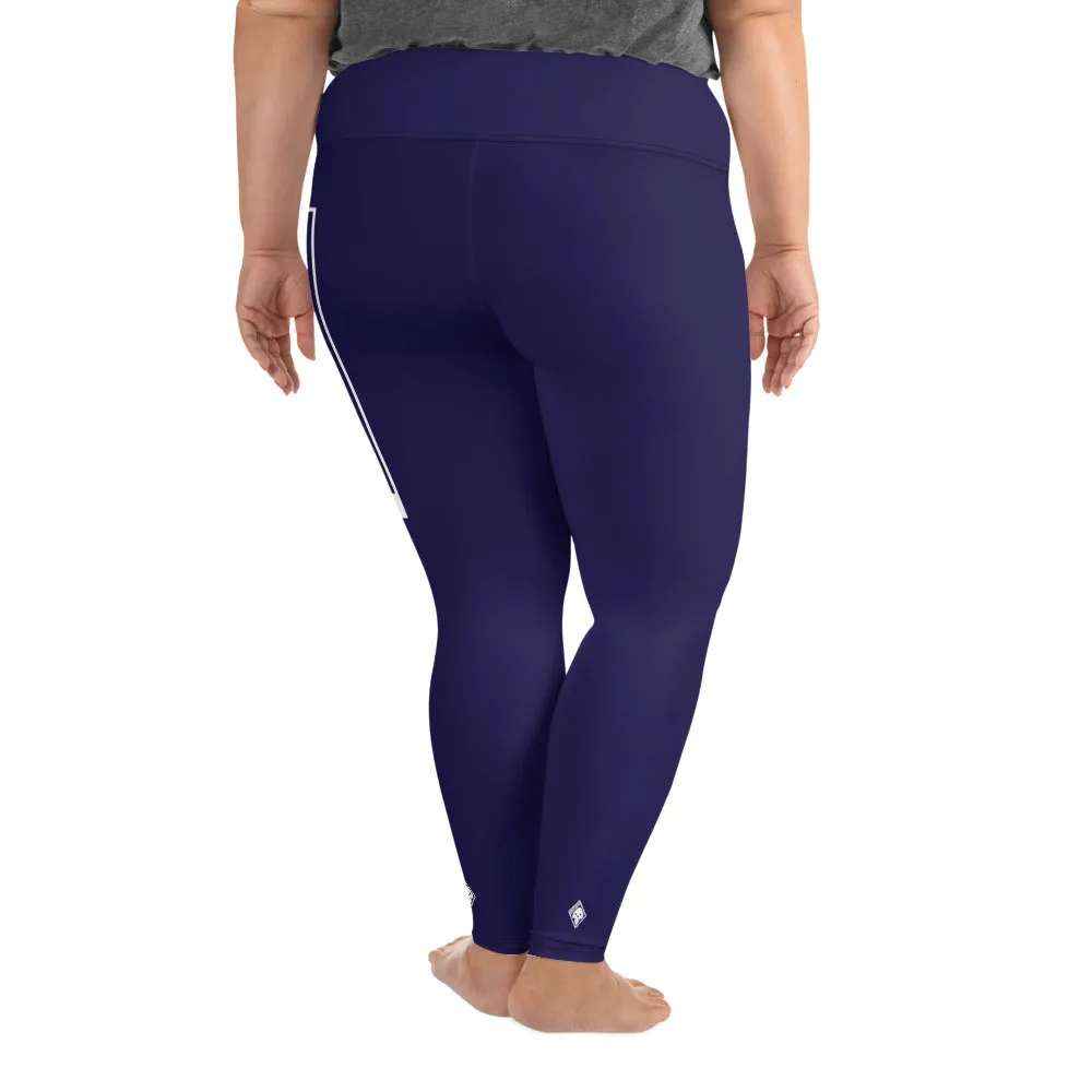 Women's Plus Size Yoga Pants Workout Leggings For Jiu Jitsu 002 - Midnight Blue