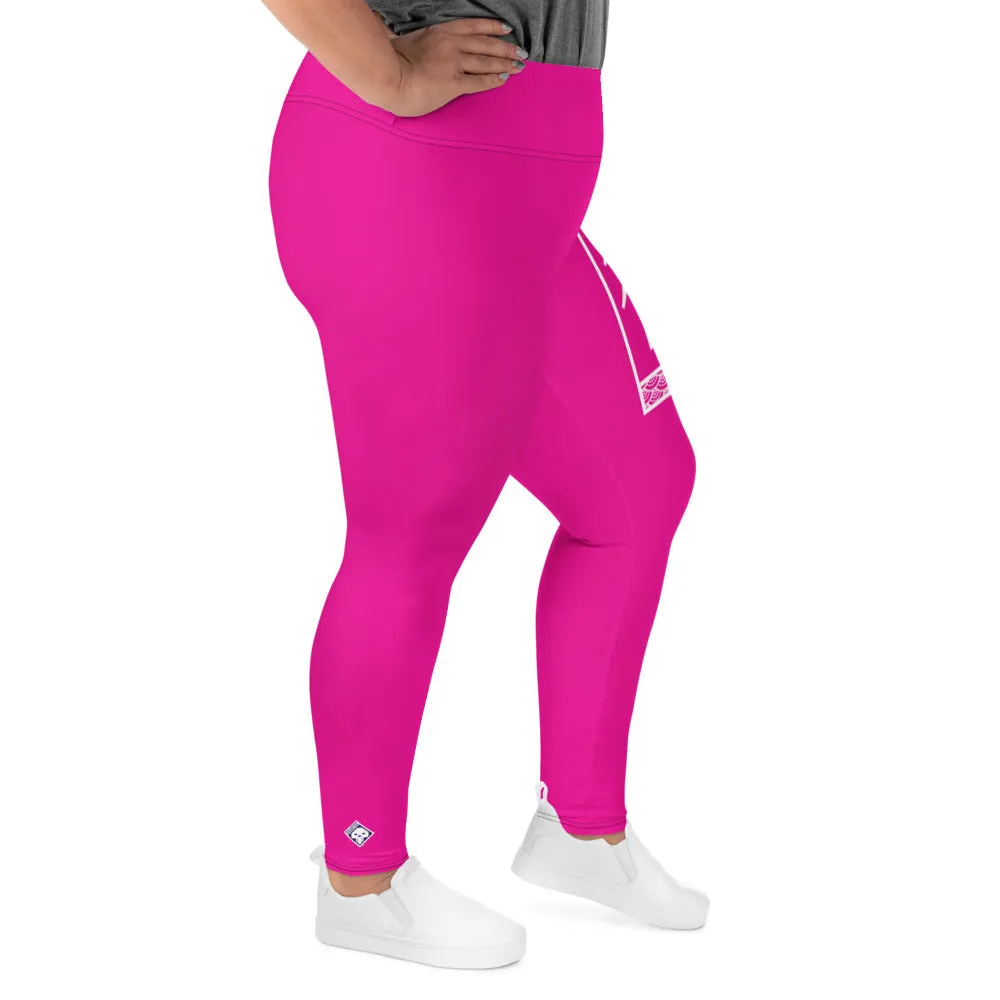 Women's Plus Size Yoga Pants Workout Leggings For Jiu Jitsu 003 - Hollywood Cerise