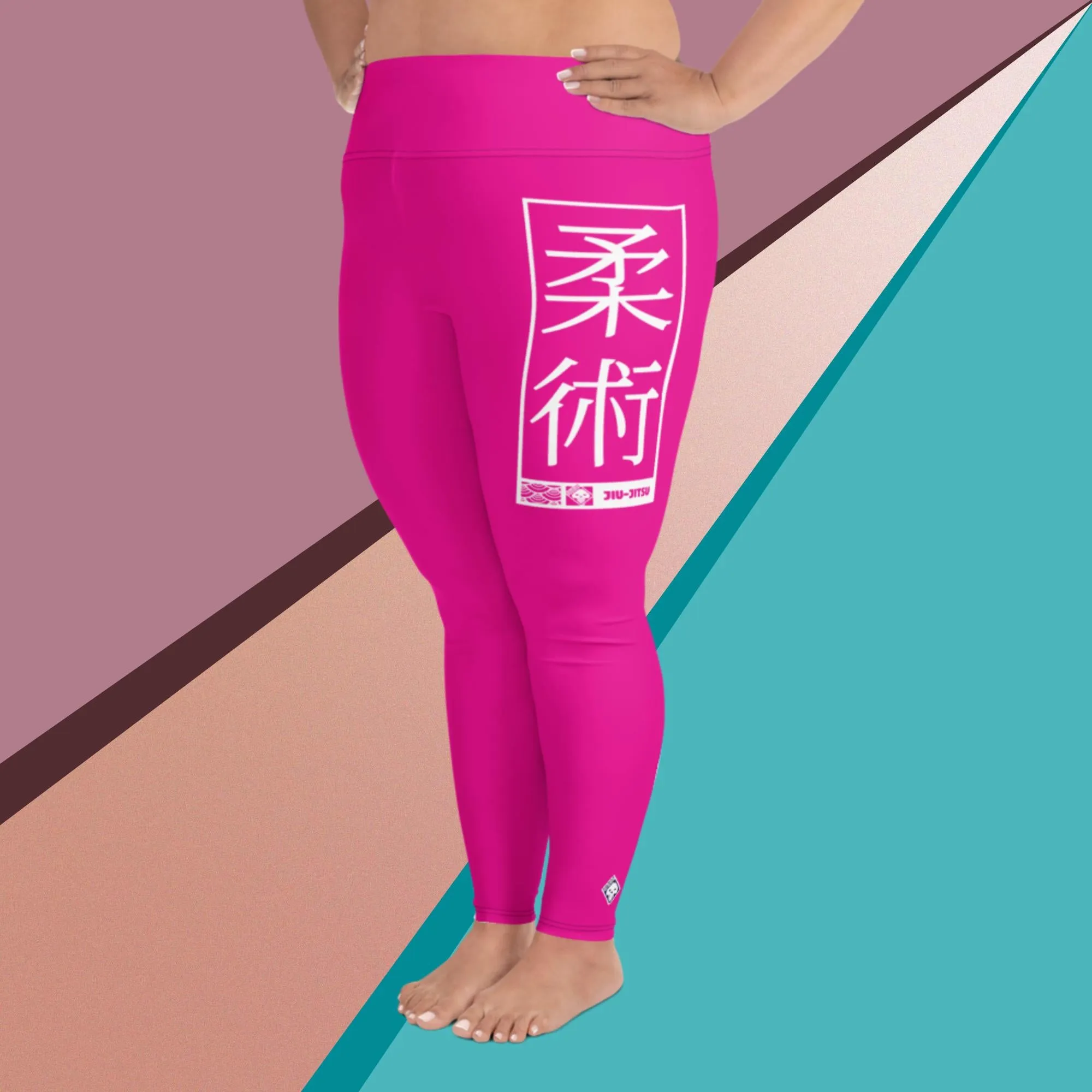 Women's Plus Size Yoga Pants Workout Leggings For Jiu Jitsu 003 - Hollywood Cerise