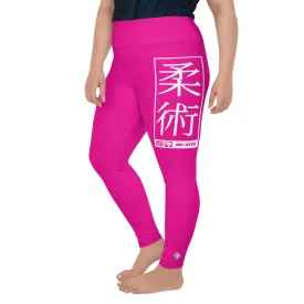 Women's Plus Size Yoga Pants Workout Leggings For Jiu Jitsu 003 - Hollywood Cerise