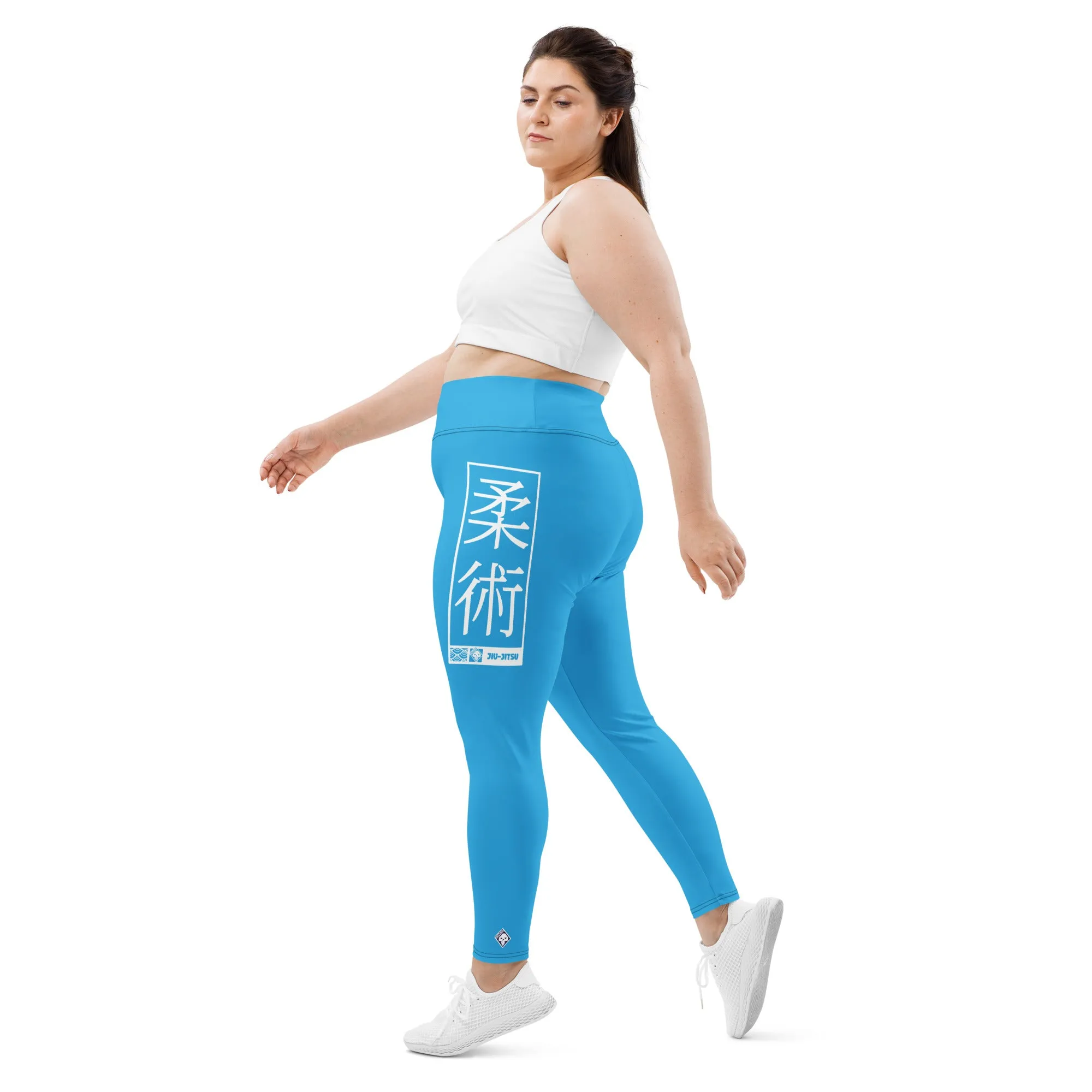 Women's Plus Size Yoga Pants Workout Leggings For Jiu Jitsu 005 - Cyan