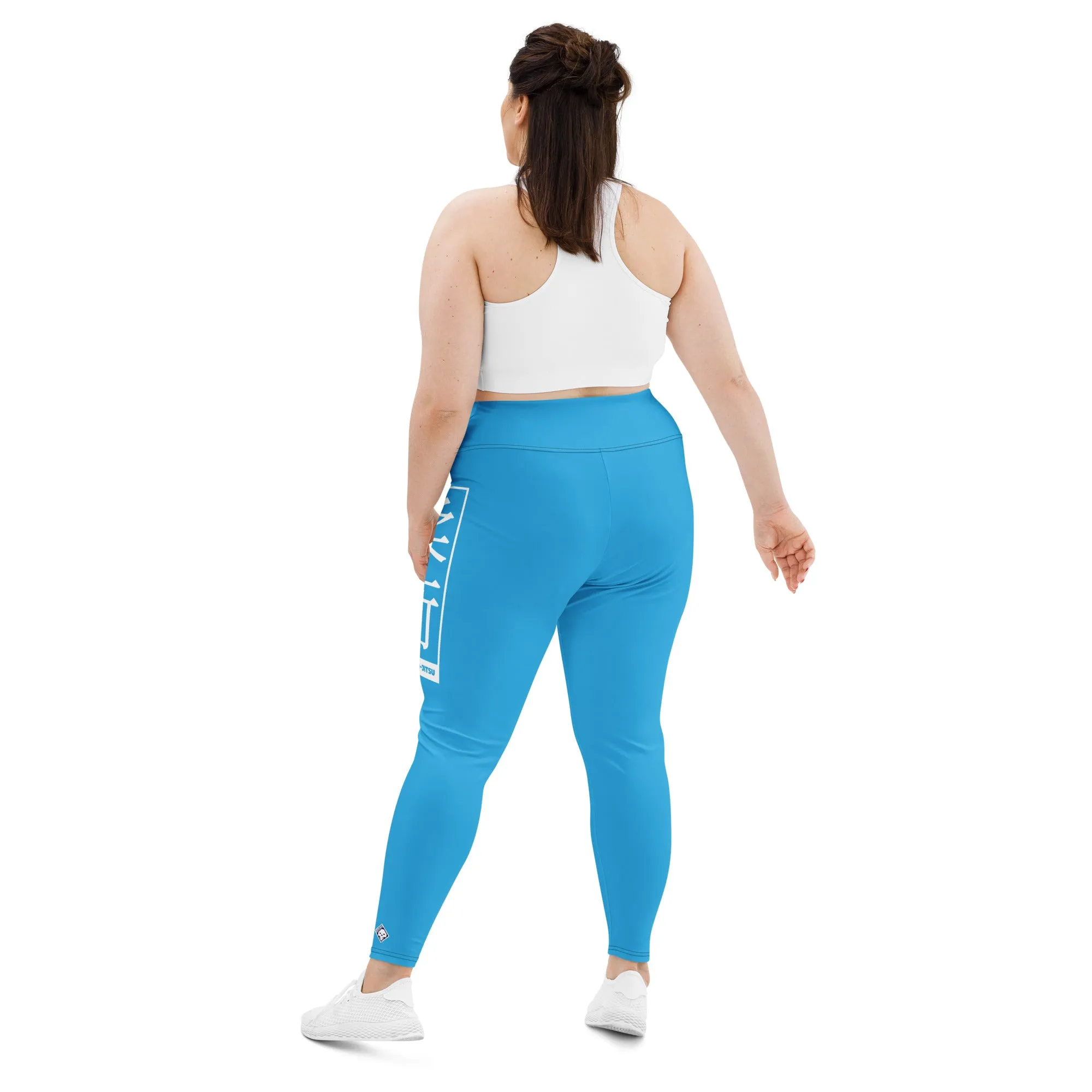 Women's Plus Size Yoga Pants Workout Leggings For Jiu Jitsu 005 - Cyan