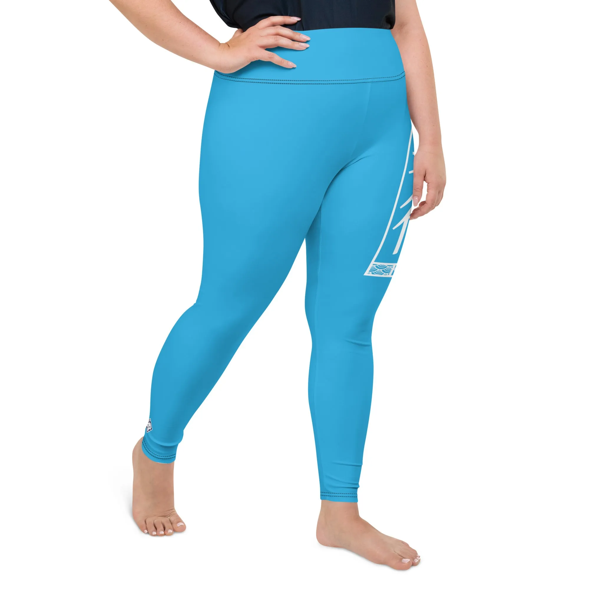 Women's Plus Size Yoga Pants Workout Leggings For Jiu Jitsu 005 - Cyan