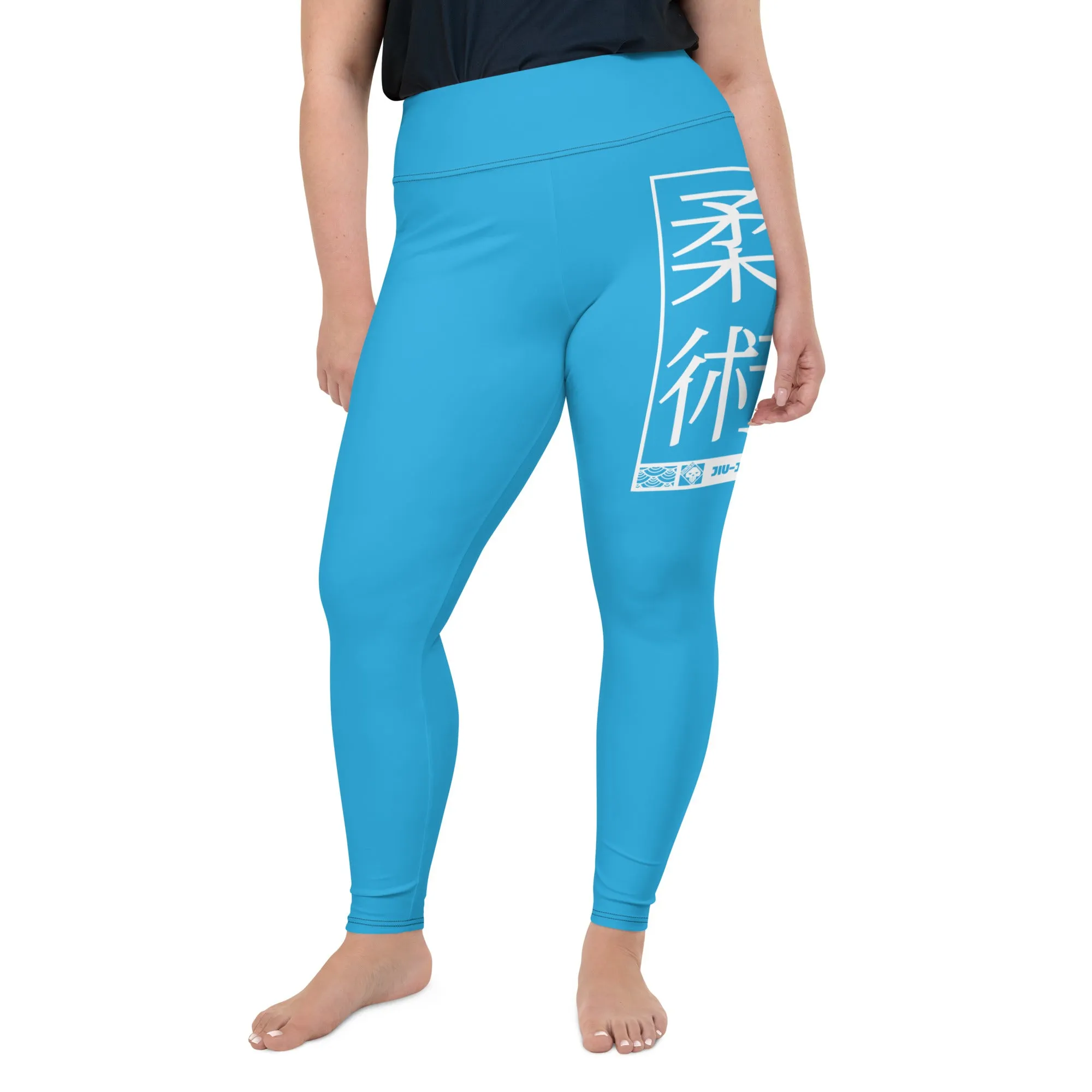 Women's Plus Size Yoga Pants Workout Leggings For Jiu Jitsu 005 - Cyan