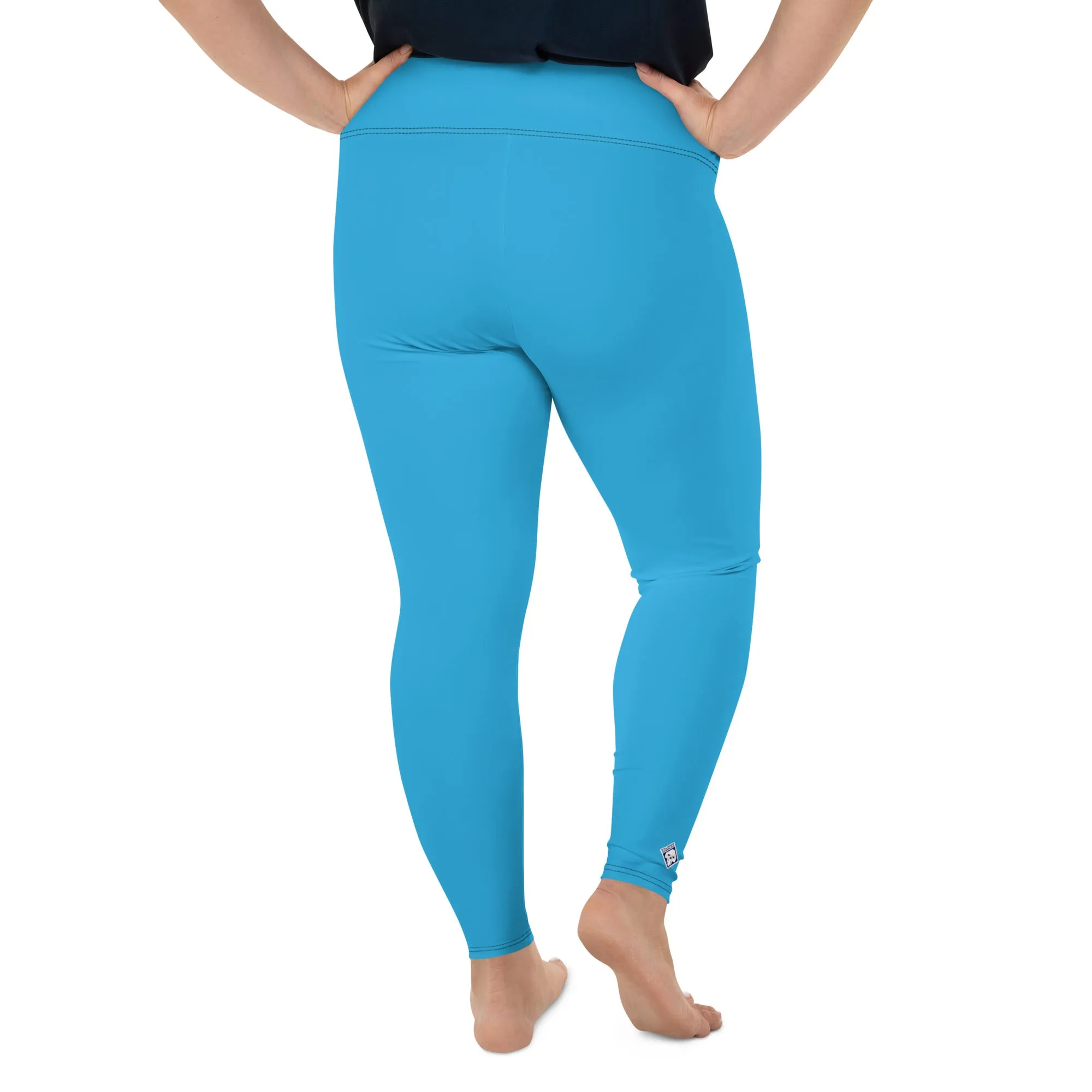 Women's Plus Size Yoga Pants Workout Leggings For Jiu Jitsu 005 - Cyan