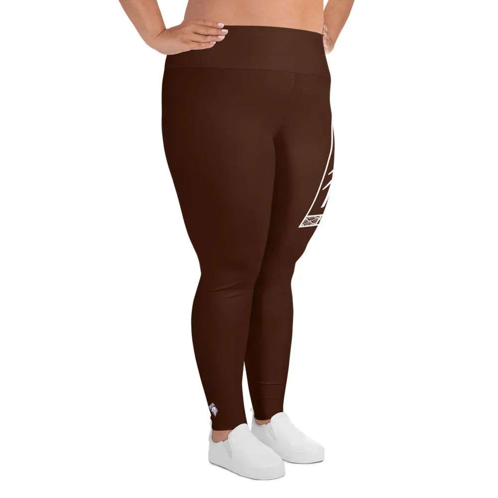 Women's Plus Size Yoga Pants Workout Leggings For Jiu Jitsu 006 - Chocolate