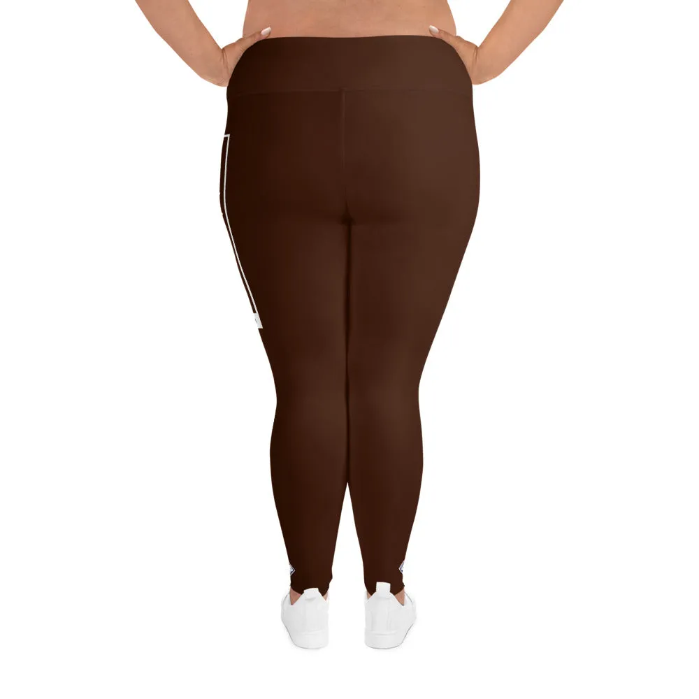 Women's Plus Size Yoga Pants Workout Leggings For Jiu Jitsu 006 - Chocolate