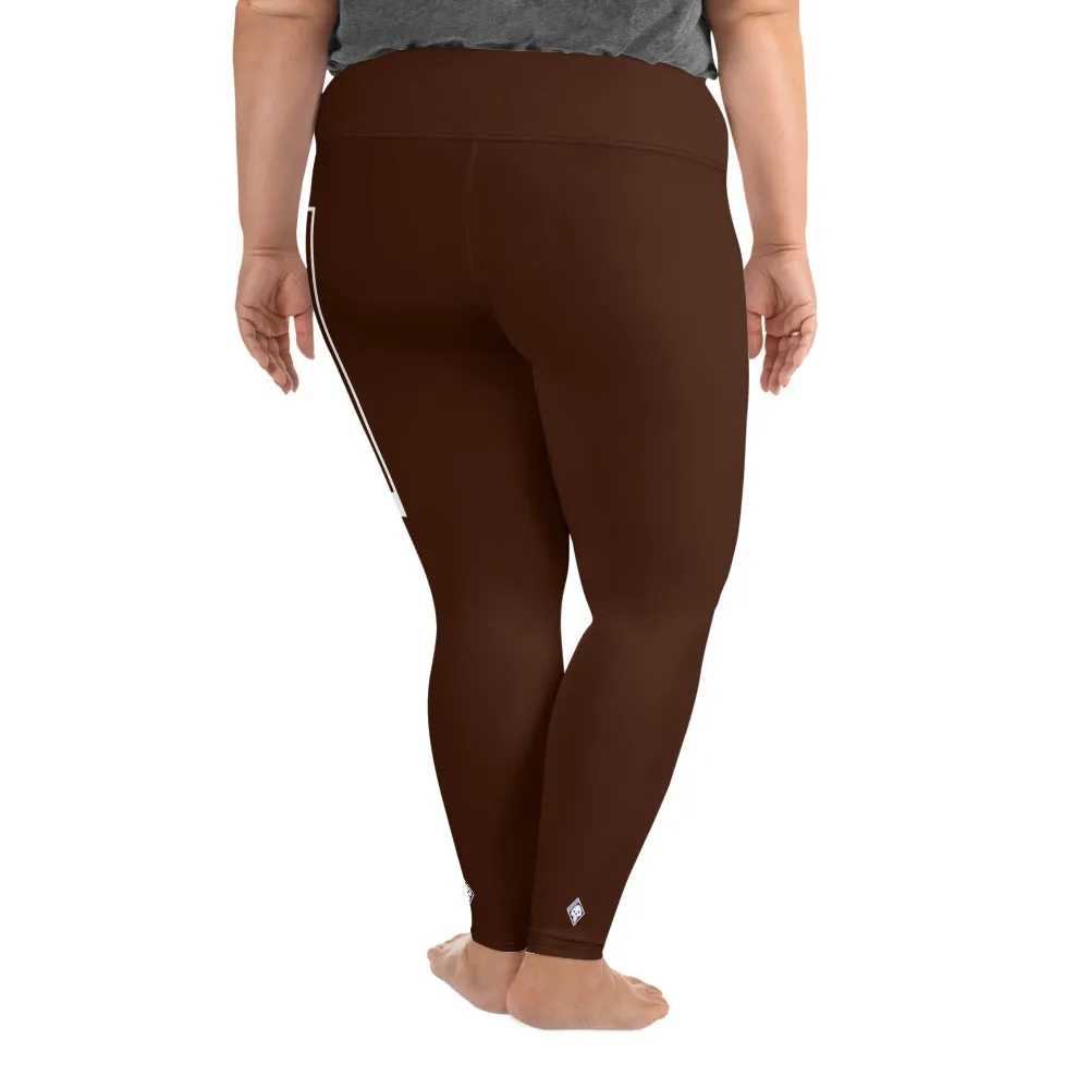 Women's Plus Size Yoga Pants Workout Leggings For Jiu Jitsu 006 - Chocolate