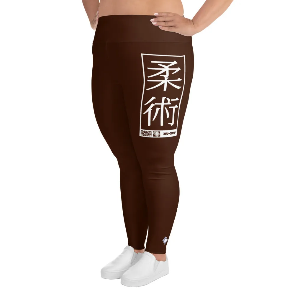 Women's Plus Size Yoga Pants Workout Leggings For Jiu Jitsu 006 - Chocolate