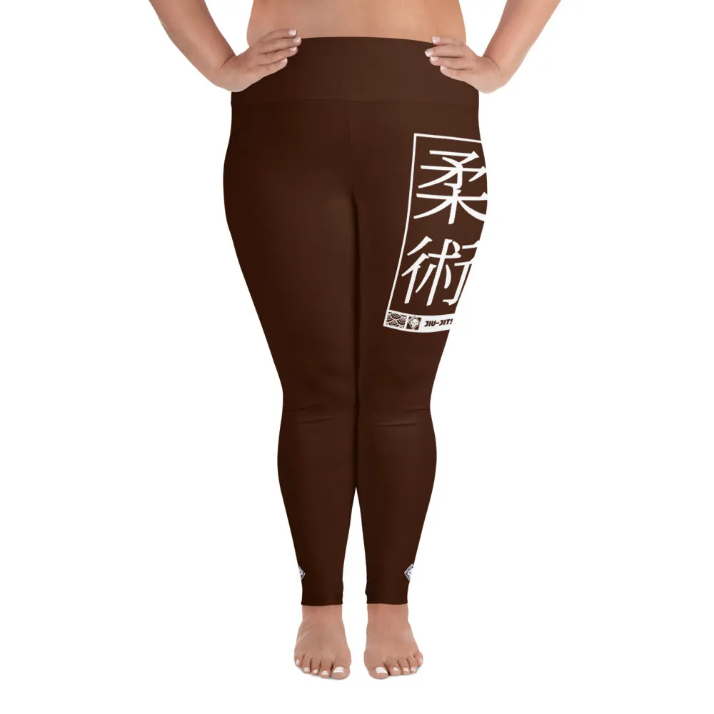 Women's Plus Size Yoga Pants Workout Leggings For Jiu Jitsu 006 - Chocolate