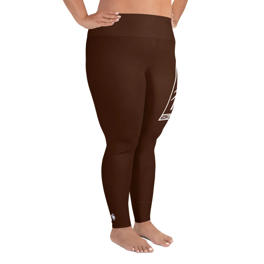 Women's Plus Size Yoga Pants Workout Leggings For Jiu Jitsu 006 - Chocolate