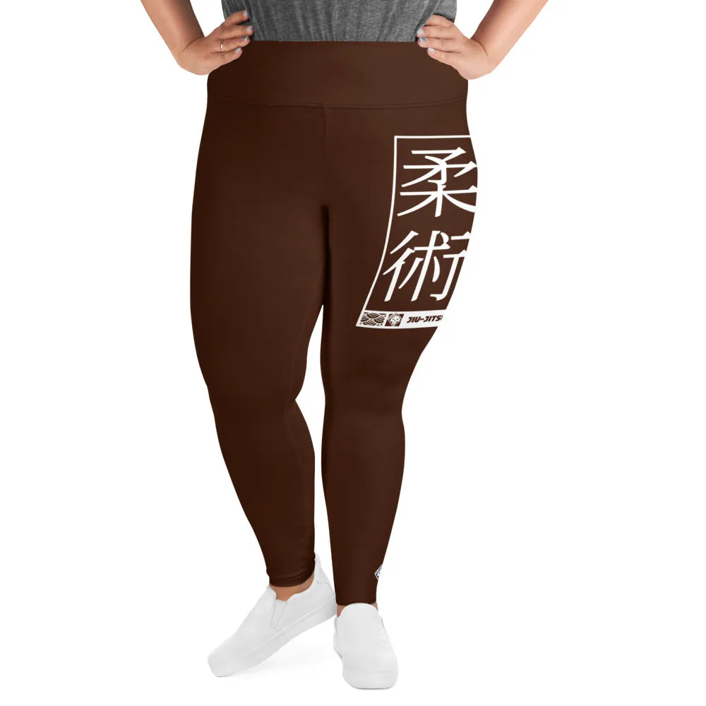 Women's Plus Size Yoga Pants Workout Leggings For Jiu Jitsu 006 - Chocolate