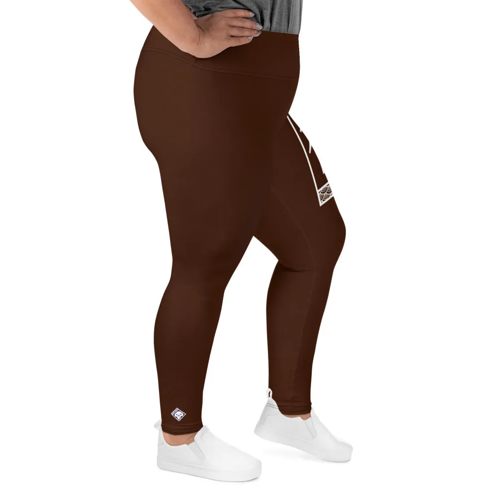 Women's Plus Size Yoga Pants Workout Leggings For Jiu Jitsu 006 - Chocolate