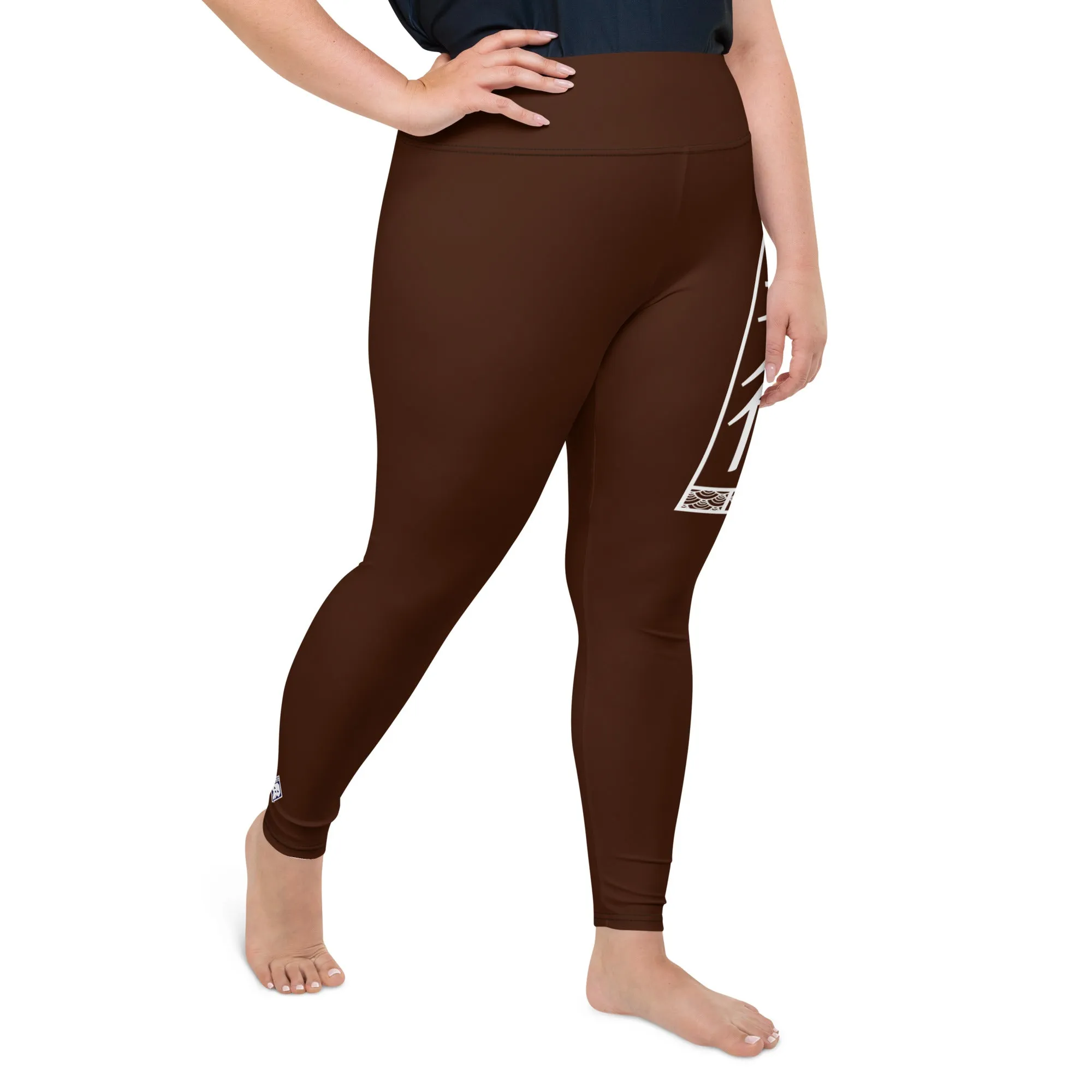 Women's Plus Size Yoga Pants Workout Leggings For Jiu Jitsu 006 - Chocolate