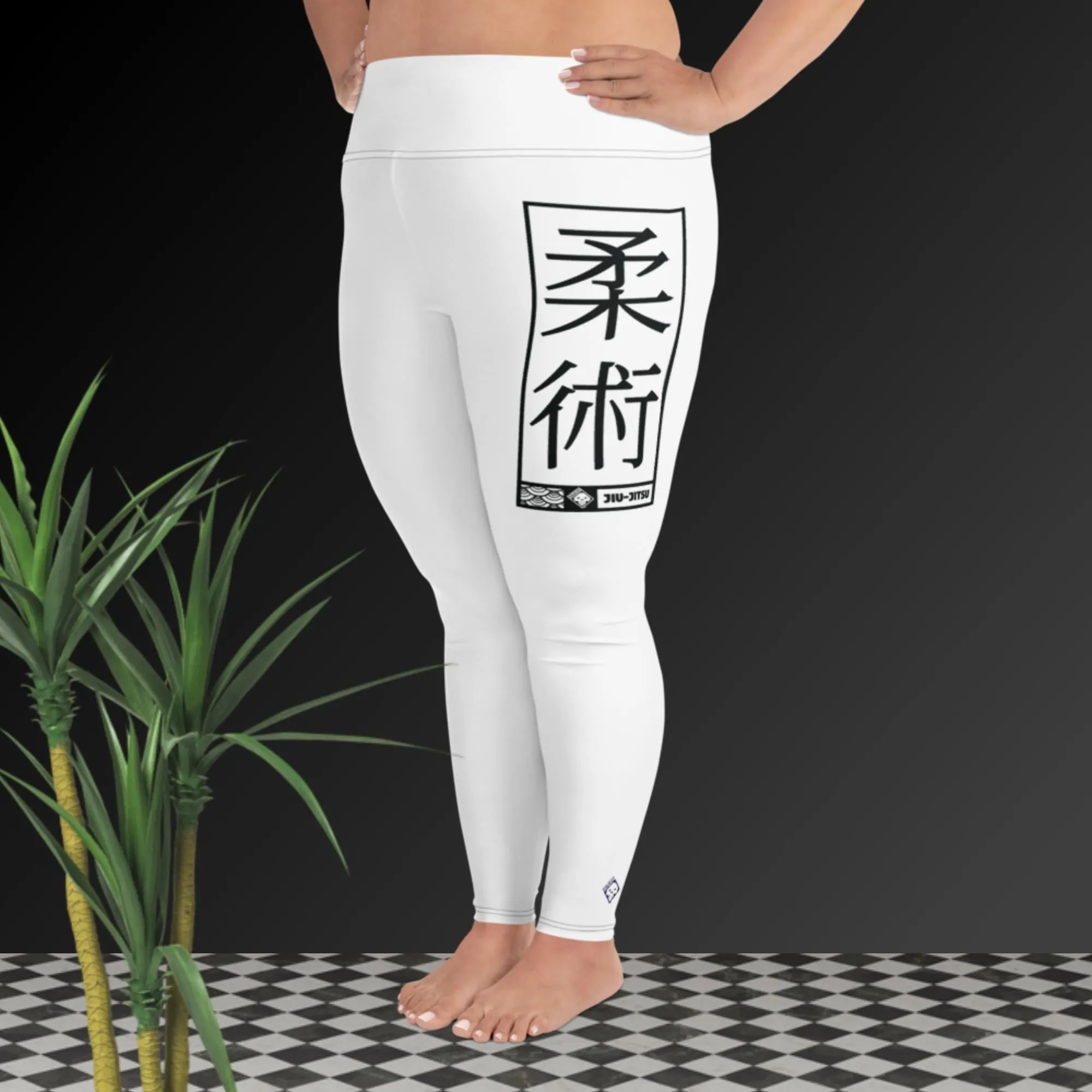 Women's Plus Size Yoga Pants Workout Leggings For Jiu Jitsu 016 - Snow