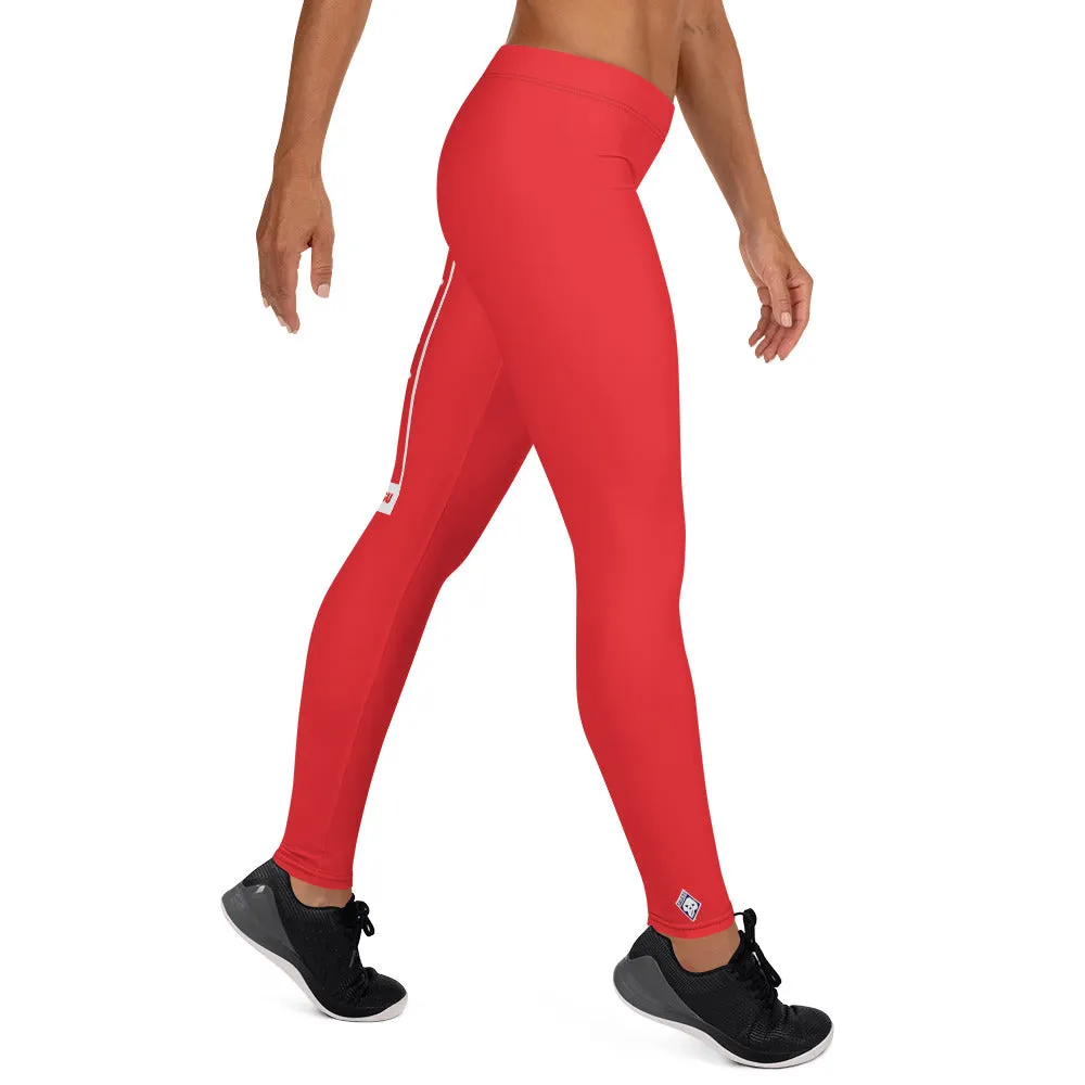 Women's Yoga Pants Workout Leggings For Jiu Jitsu 001 - Scarlet