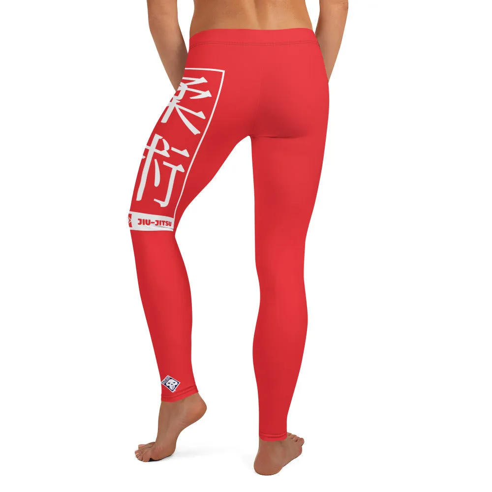 Women's Yoga Pants Workout Leggings For Jiu Jitsu 001 - Scarlet