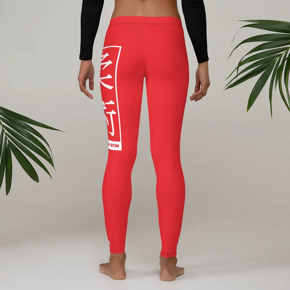 Women's Yoga Pants Workout Leggings For Jiu Jitsu 001 - Scarlet