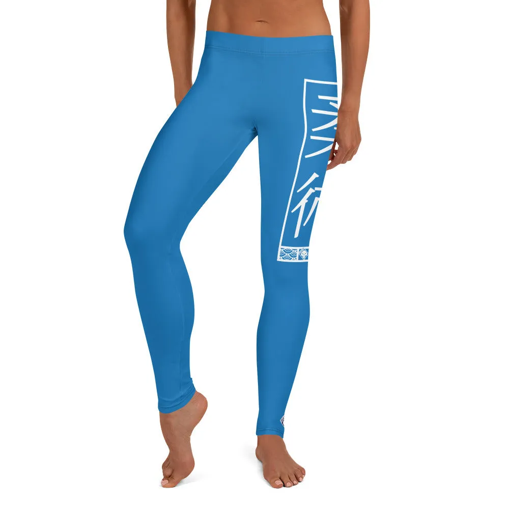 Women's Yoga Pants Workout Leggings For Jiu Jitsu 004 - Azul