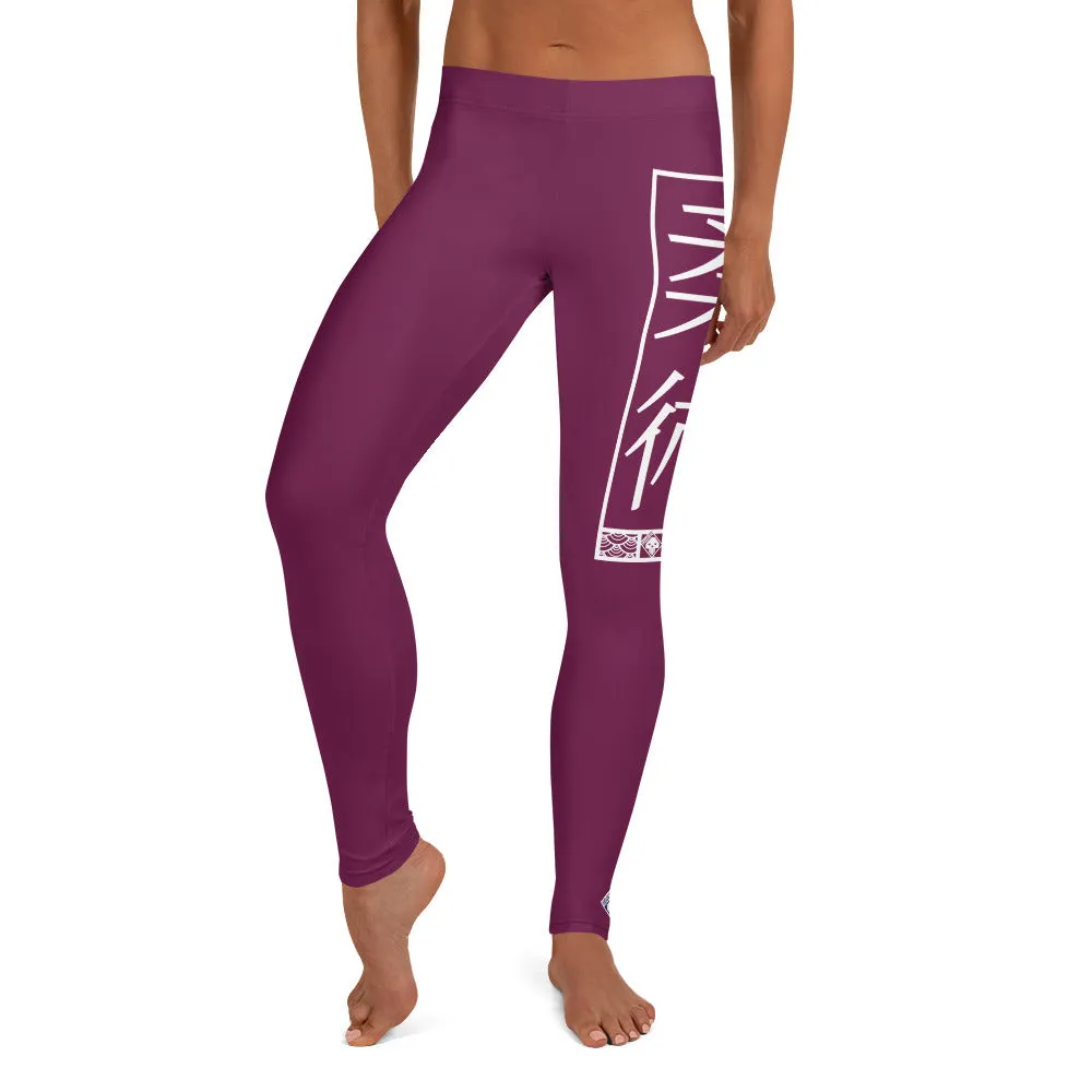 Women's Yoga Pants Workout Leggings For Jiu Jitsu 013 - Tyrian Purple