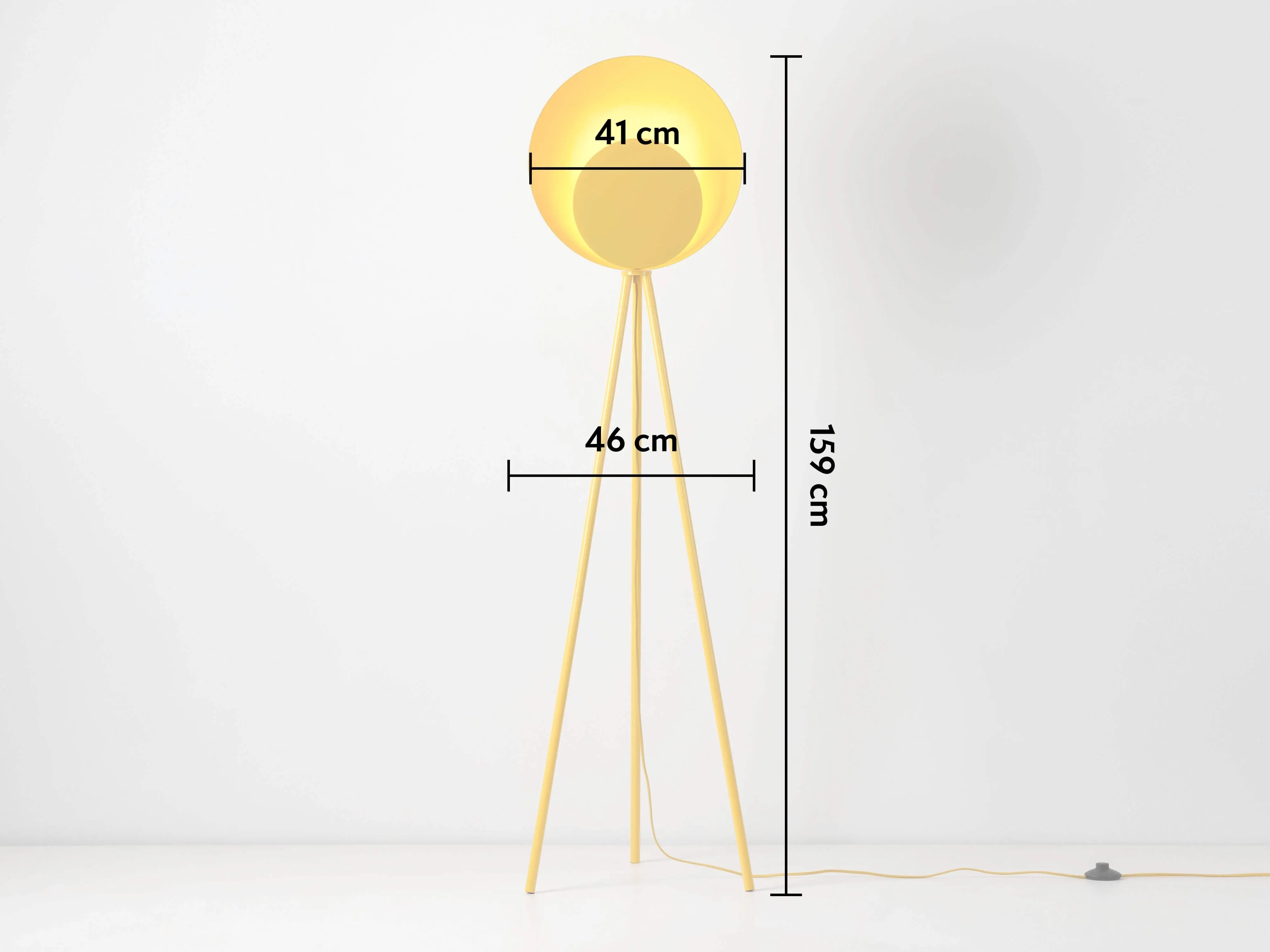 Yolk yellow diffuser floor lamp