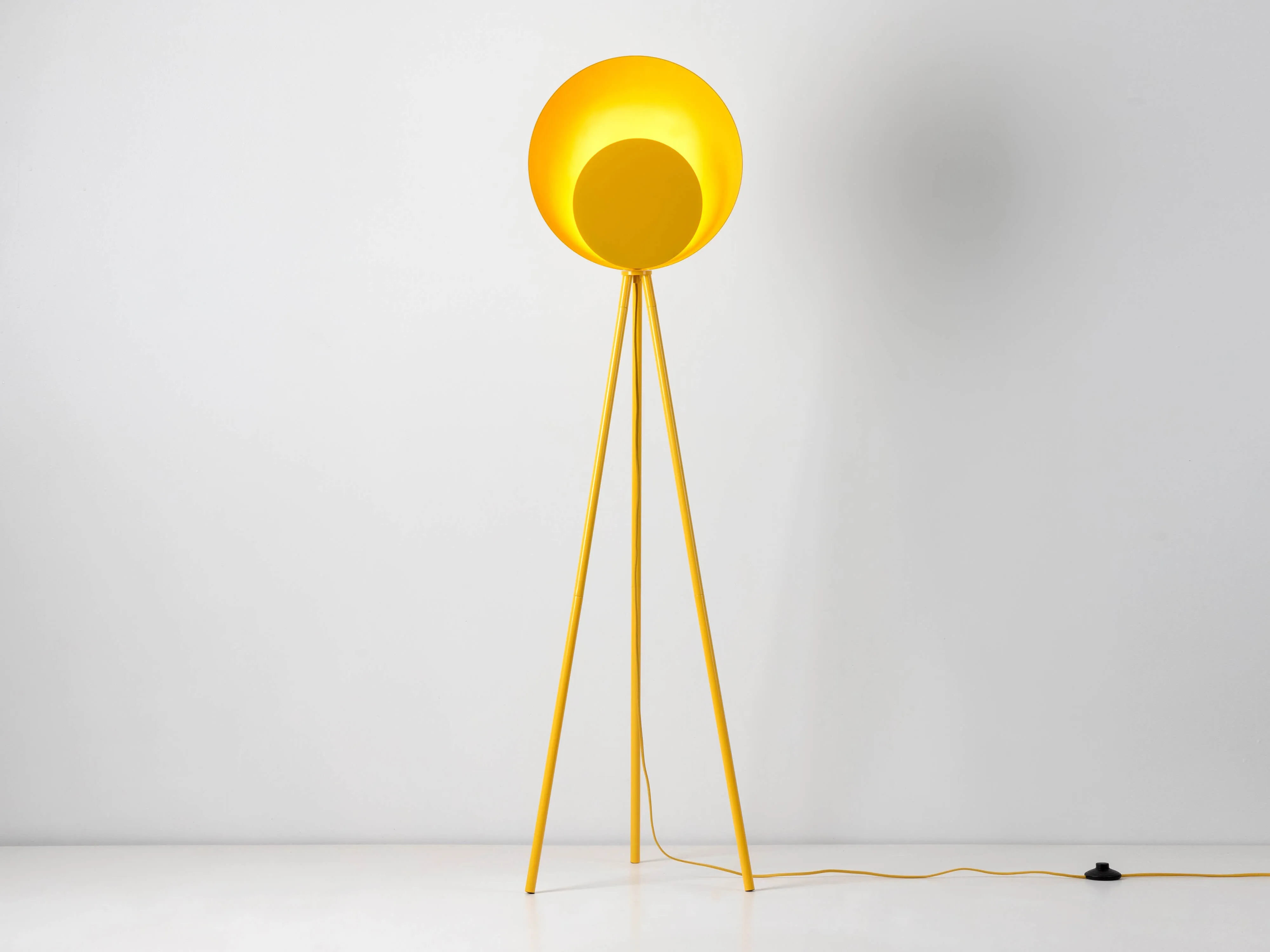 Yolk yellow diffuser floor lamp