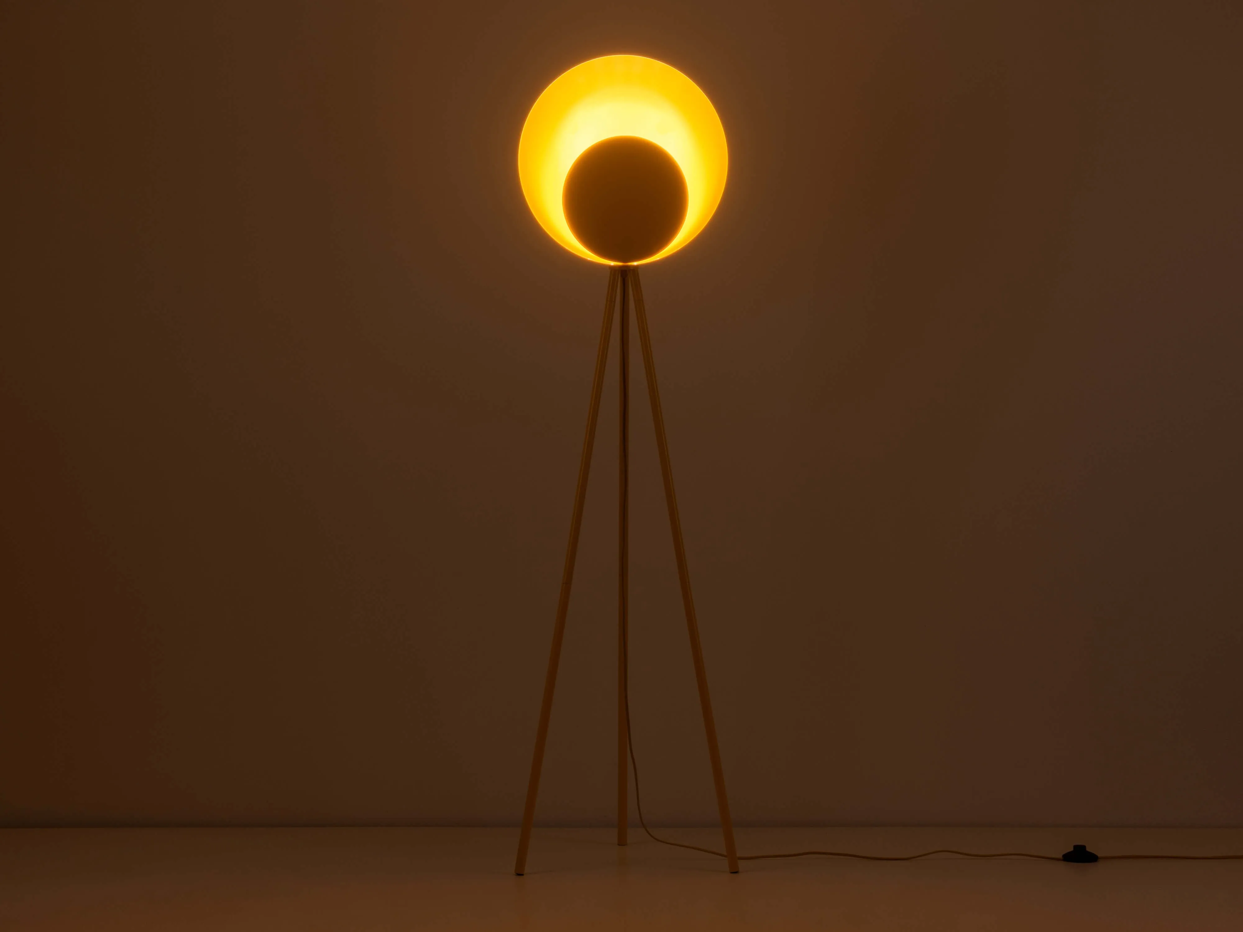 Yolk yellow diffuser floor lamp