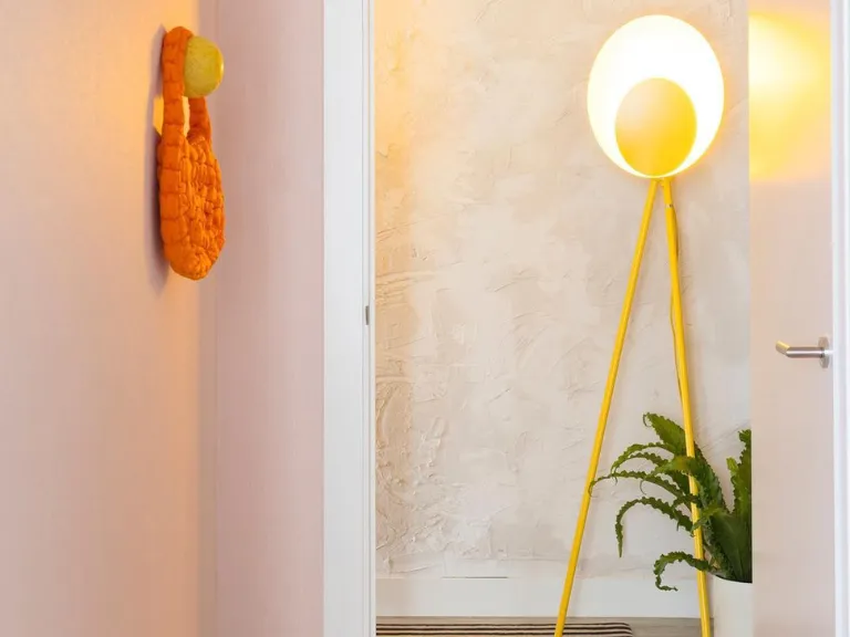 Yolk yellow diffuser floor lamp